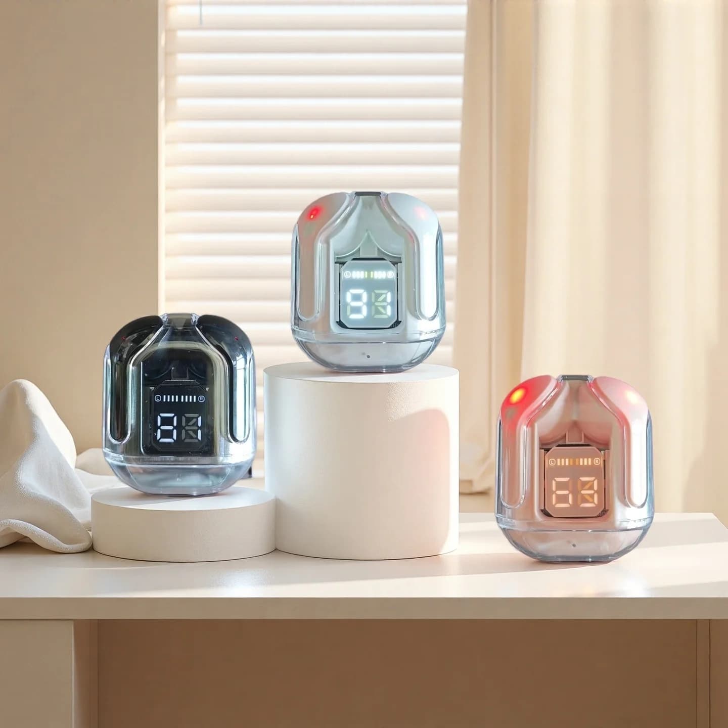 Auricolare Bluetooth wireless trasparente T2 TWS originale Auricolari wireless con suono HIFI Bluetooth 5.3