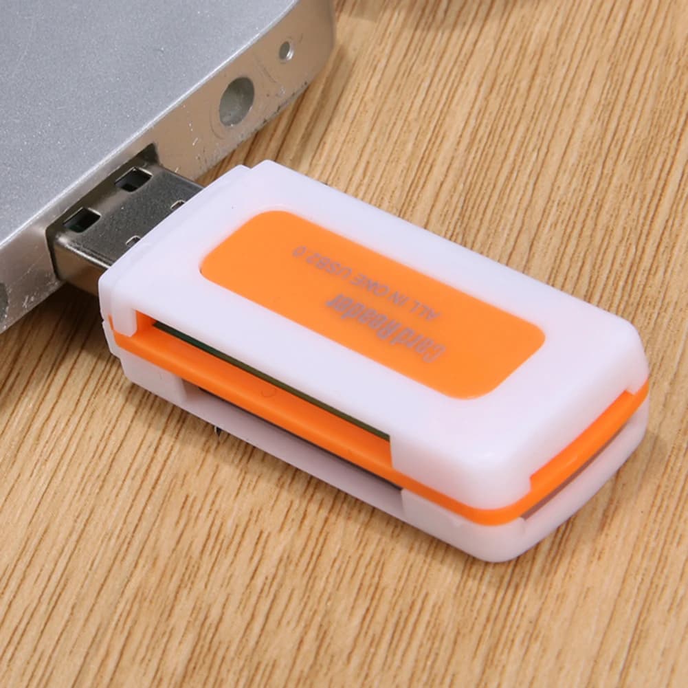Lettore di Schede USB 2.0 4 in 1 Universale, Lettore di Schede TF SD con 4 Slot, Adattatore per Schede di Memoria USB per TF SD MS M2