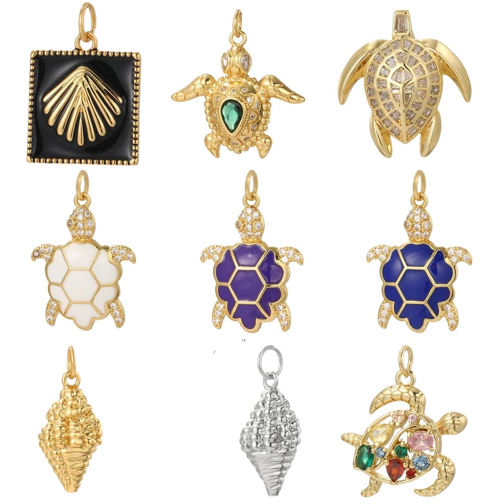 Cute Animals Charms Diy Earrings Bracelet Necklace Accessories Gold Color Charms for Jewelry Making Supplies Designer