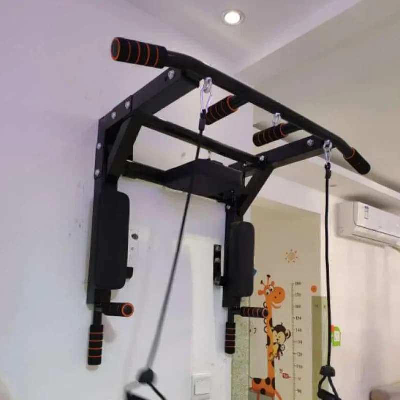 Traction bar for indoors at home, gym, traction bar, horizontal electric cords, harnesses, training, fitness equipment, sports