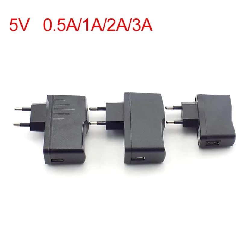 Caricatore USB da CA a CC 5 V 0,5 A 1 A 2 A 3 A Ricarica da parete Spina UE/USA Adattatore di alimentazione universale Uscita 100 V-240 V