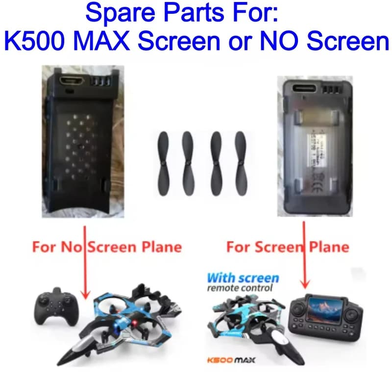 K500 MAX RC Aircraft Aircraft Parts Replacement Parts 3.7V 500Mah Battery K500 MAX Remote Control Hunt Elica Spare Parts