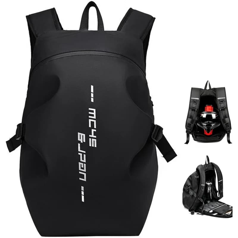 Motorcycle backpack, men's waterproof helmet backpack, riding bag, motorcycle backpack, laptop bag, large capacity travel backpa
