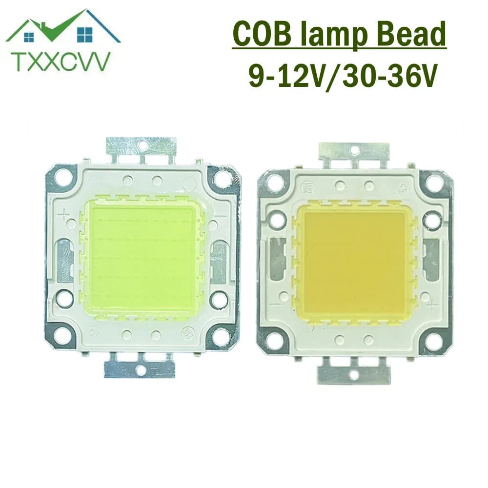 LED COB lampada Bead 10W 20W 30W 50W 100W lampade a diodi retroilluminate bianco caldo bianco freddo LED Matrix per lampadine di inondazione fai da te faretti