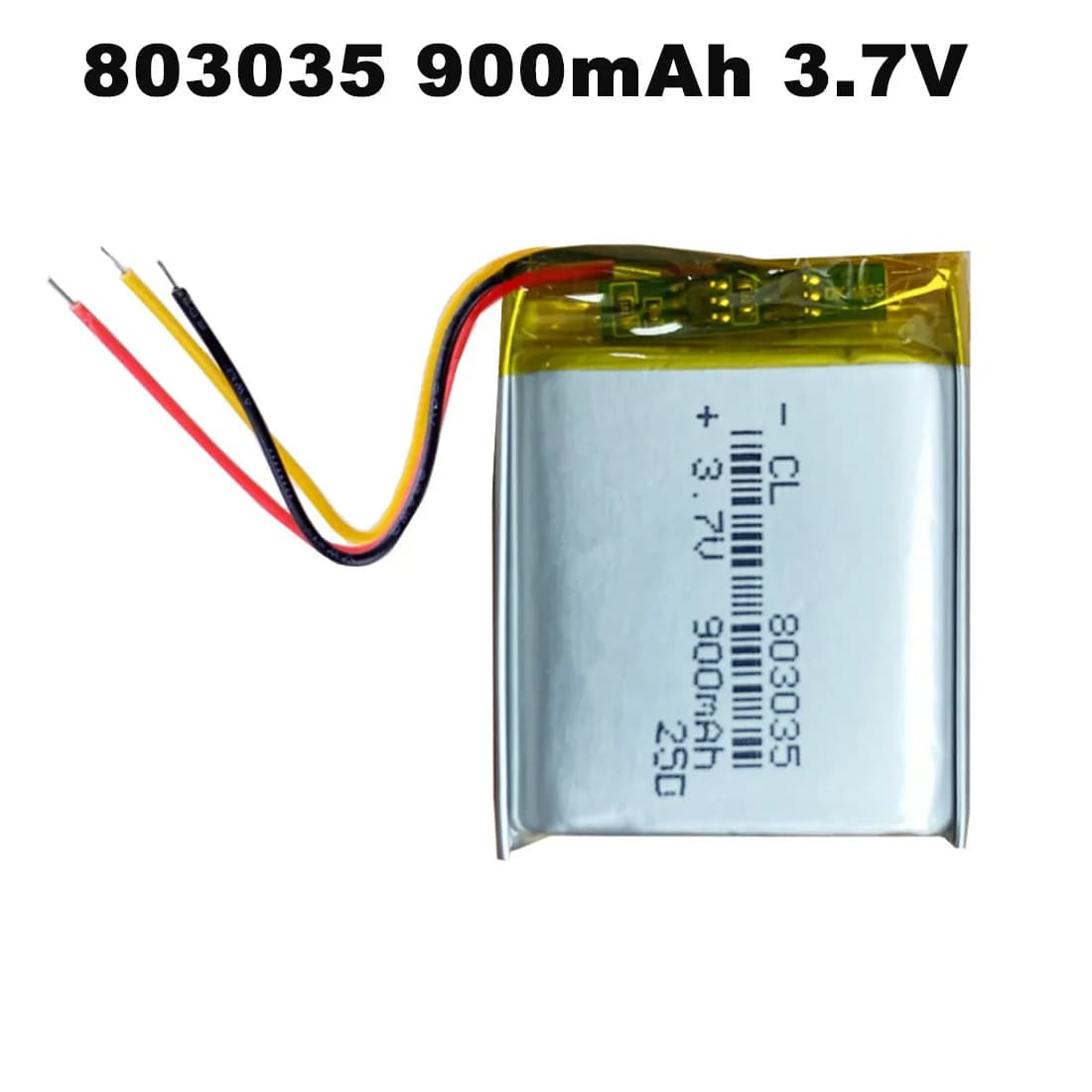 1-10PCS 803035 3.7V 900mAh 3-Wire Lithium Polymer Rechargeable Battery For MP3 GPS Mobile Phone Camera Bluetooth Headset Speaker