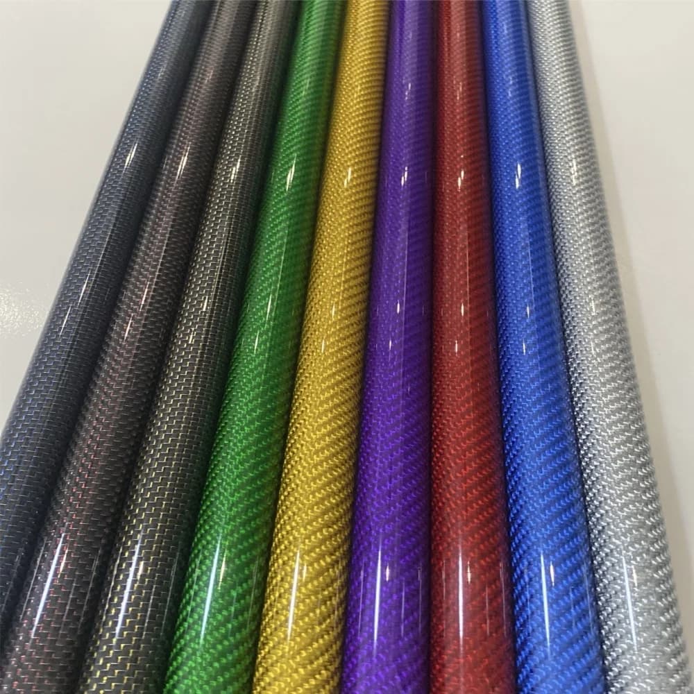 Carbon Fiber Tube Color 3K Twill Gloss For Juggling Sticks Fishing Rods Drones