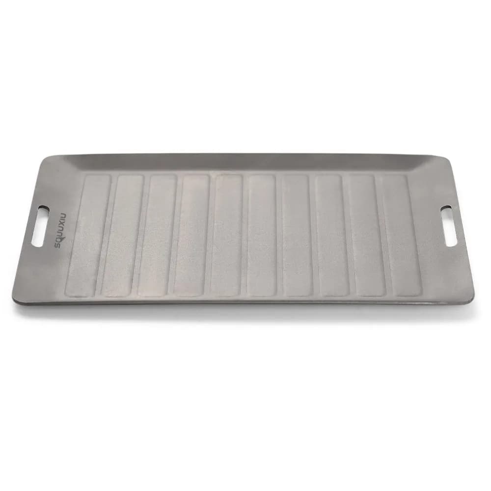 Durable Titanium Camping Grill Pan Lightweight Non Stick Surface BBQ Grill Pan Portable Outdoor Pan Cookware Outdoor Cooking