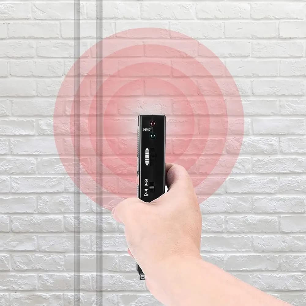 High Sensitivity Metal Detector with Light & Alarm AC Wire Wpp123 Plastic Wire Pipe Power Detector Portable Multifunction