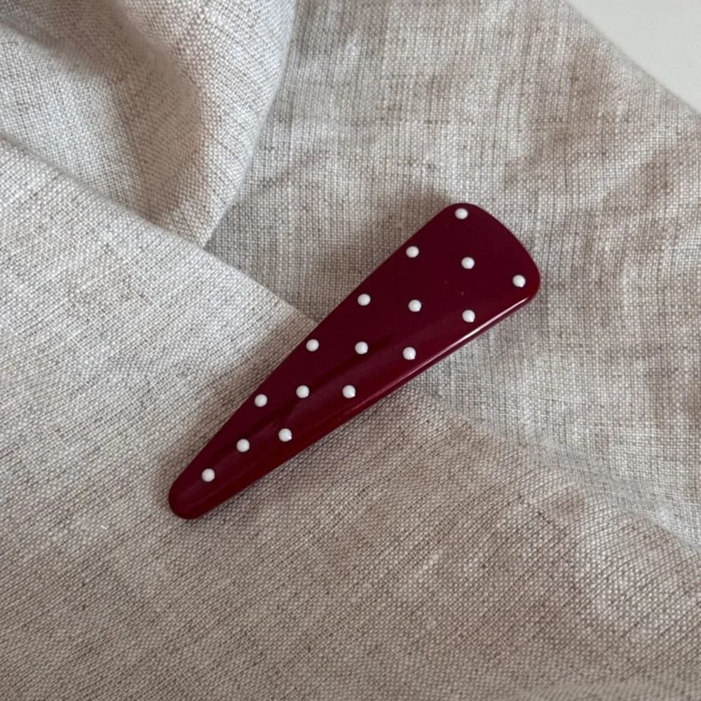 2pcs Fresh Anti-slip Polka Dot Hair Clip Sweet Style Side Bang Hair Clip Duckbill Hair Pin Hair Accessories