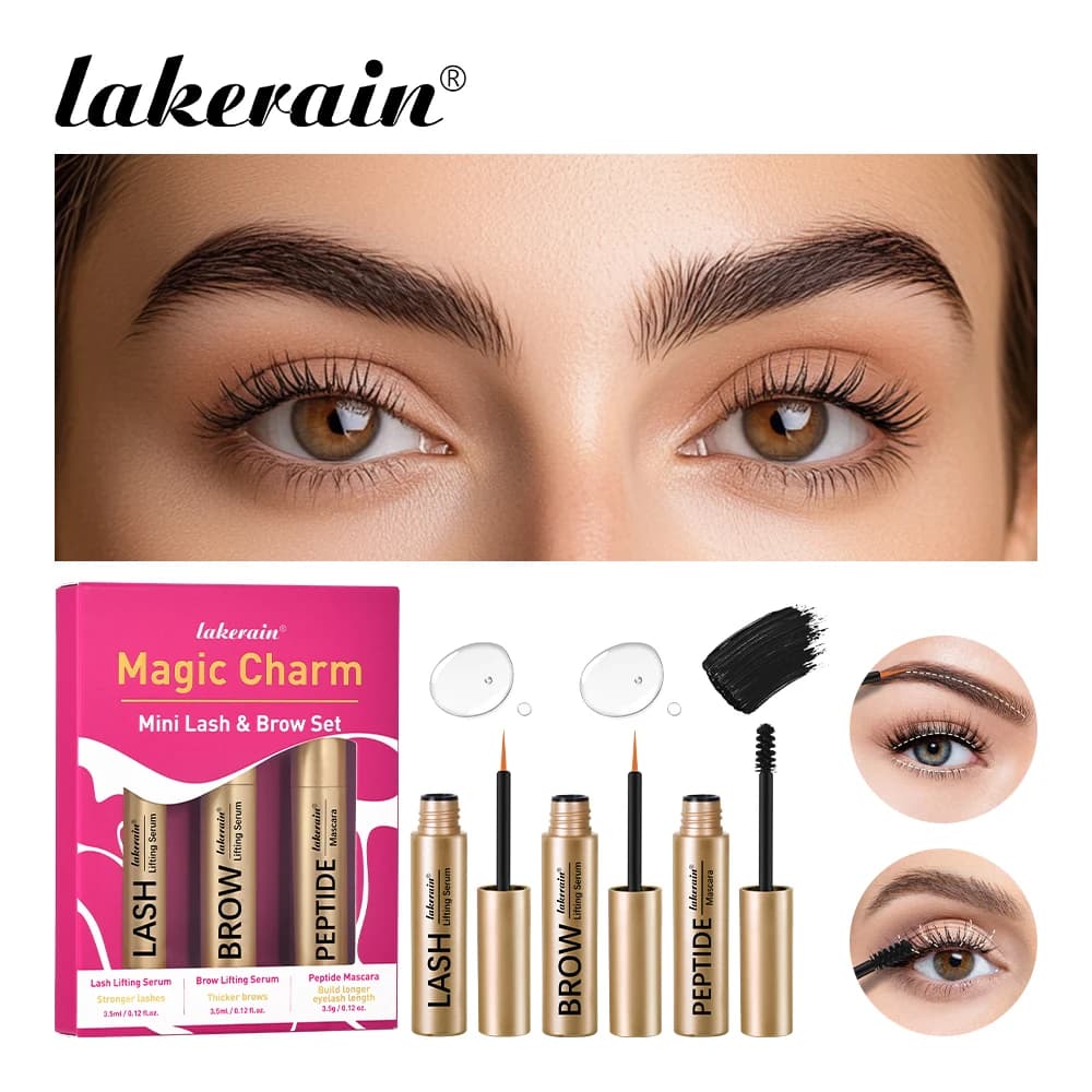 Lash & Brow Eyebrow Serum for Eyebrow Growth Peptide Mascara Enhancer Eye Lash Fuller Thicker Feed the Eyelashes Longer Eye Makeup Kit