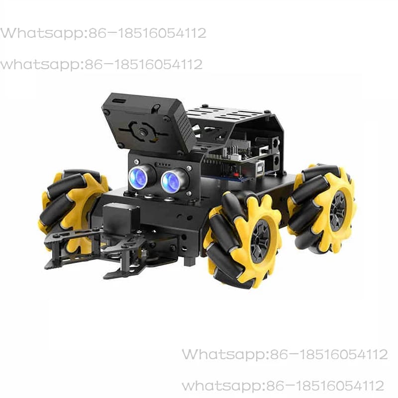 Robot Auto Omnidirezionale 4WD con Ruote Mecanum e Riconoscimento Visivo AI per Kit Arduino DIY Programmabile per UNO
