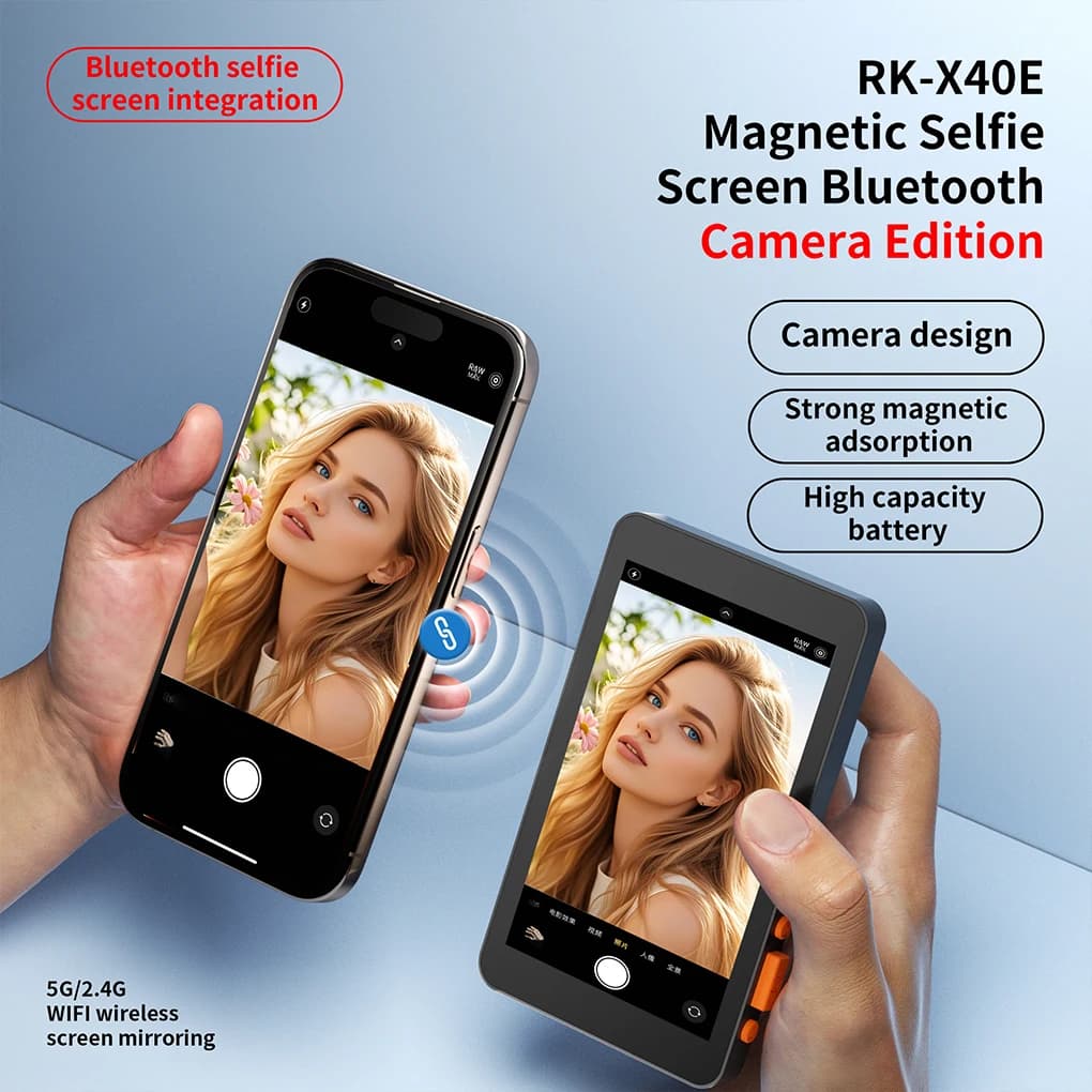 Schermo di visualizzazione selfie magnetico per telefono cellulare Foto posteriore Internet Celebrity Trasmissione in diretta Proiettore schermo wireless portatile