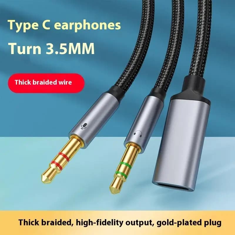 /KQM/1pc Phone Tablet PC Accessories With USB C Port Cable Conversion Earphone Microphone 3.5mm Male To Type-C Aux Audio Adapter