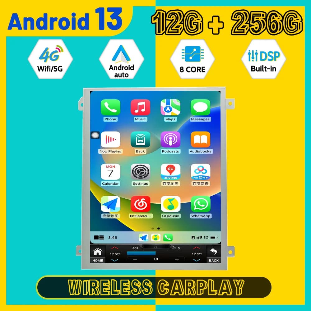 Vertical Car Multimedia Automotive Player For Luxgen U5 U6 U7 2017 2018 2019 Android GPS Navigation Car Radio Reciever Head Unit