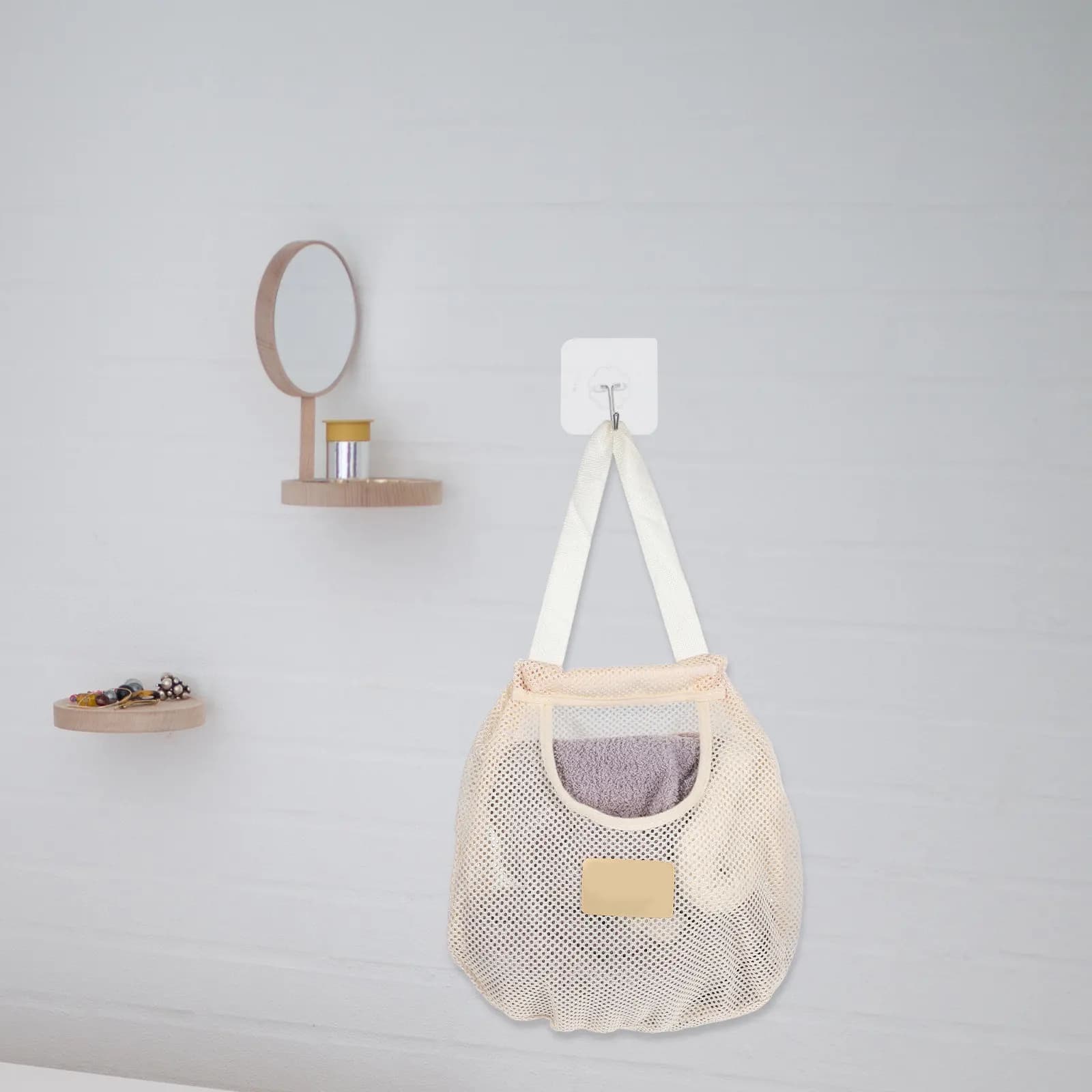 Portable Hanging Mesh Laundry Bag Foldable Breathable Storage for Socks Underwear Cosmetics Sundries Wardrobe Organizer Bathroom