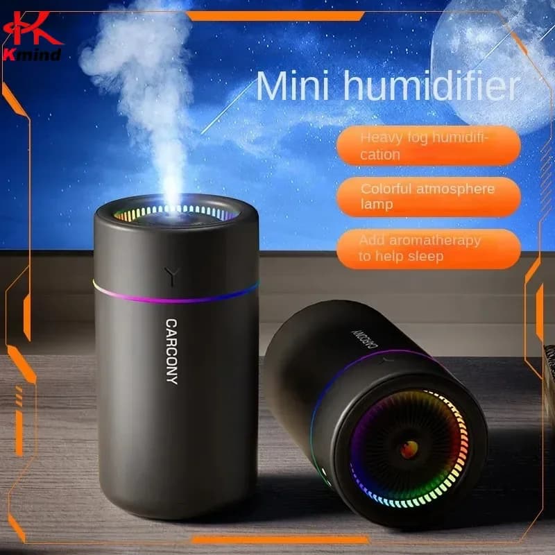 280ML Umidificatore Grande Volume di Nebbia Atmosfera Colorata Luce Silenzioso Diffusore di Aroma Oli Essenziali Aromaterapia per Auto Casa