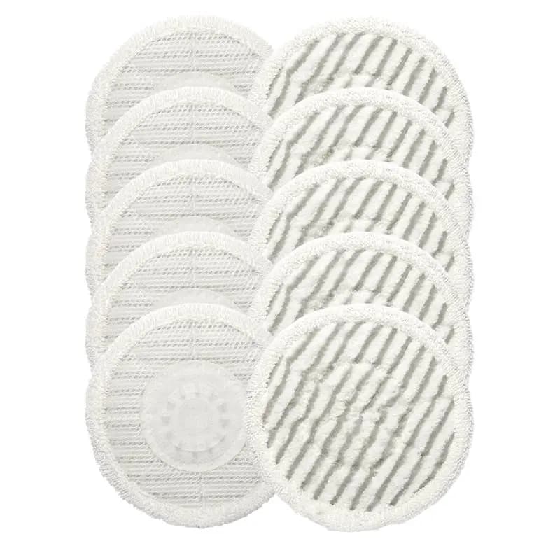 【ESSENTIALS】Confezione da 10 cuscinetti di ricambio per scopa a vapore per Shark S7000 S7201 S8001, lavabili, affidabili, per la pulizia a vapore e la pulizia con spazzole, per tutti i modelli Flo