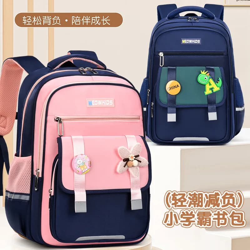 Back to School Backpack for Kids,Spine-Protection Backpack, Portable & High-Quality School Bag for Elementary Students