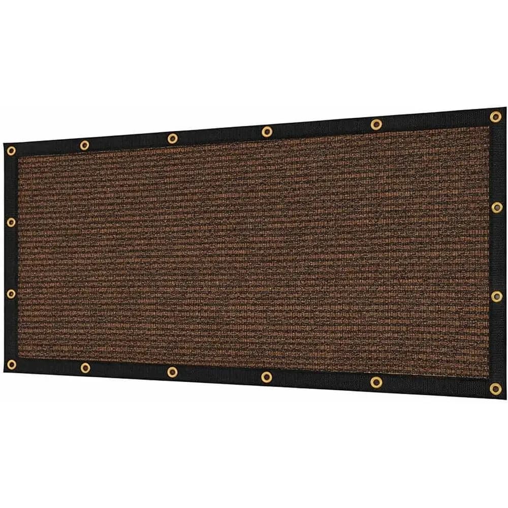 70T Privacy Mesh Shade Net, 160 GSM, 90% Blockage, Suitable for Patio and Outdoor Spaces, Includes Cable Ties, Brown