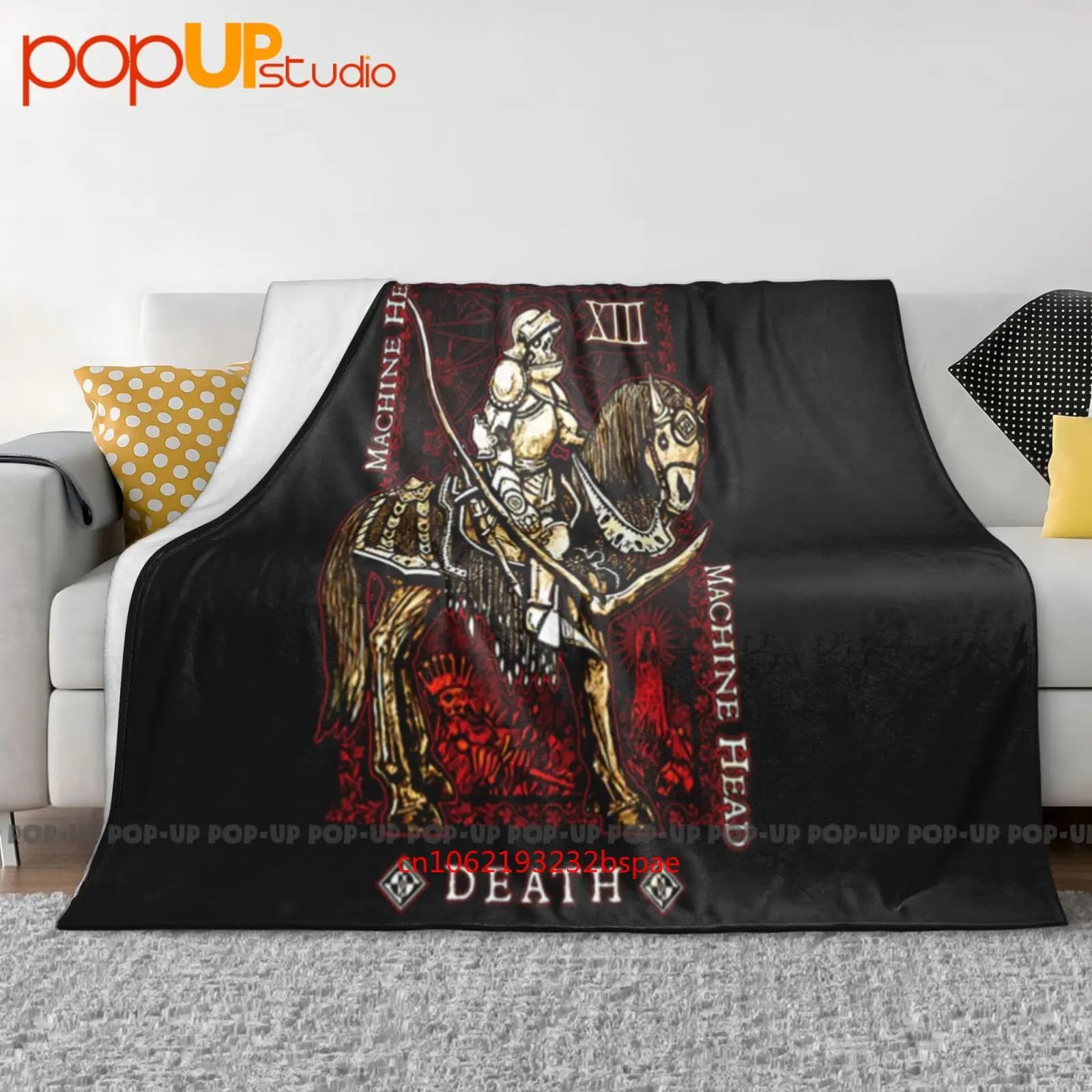 Copridivano invernale con copridivano, coperta ultra morbida, testa della macchina, morte