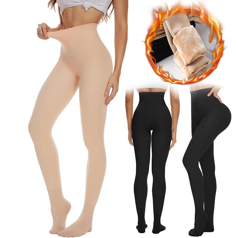 Pantaloni intimi termici SPOSSO Leggings a vita alta foderati in pile da donna Tenere al caldo inverno Pantaloni caldi modellanti per le gambe Collant contenitivi per la pancia