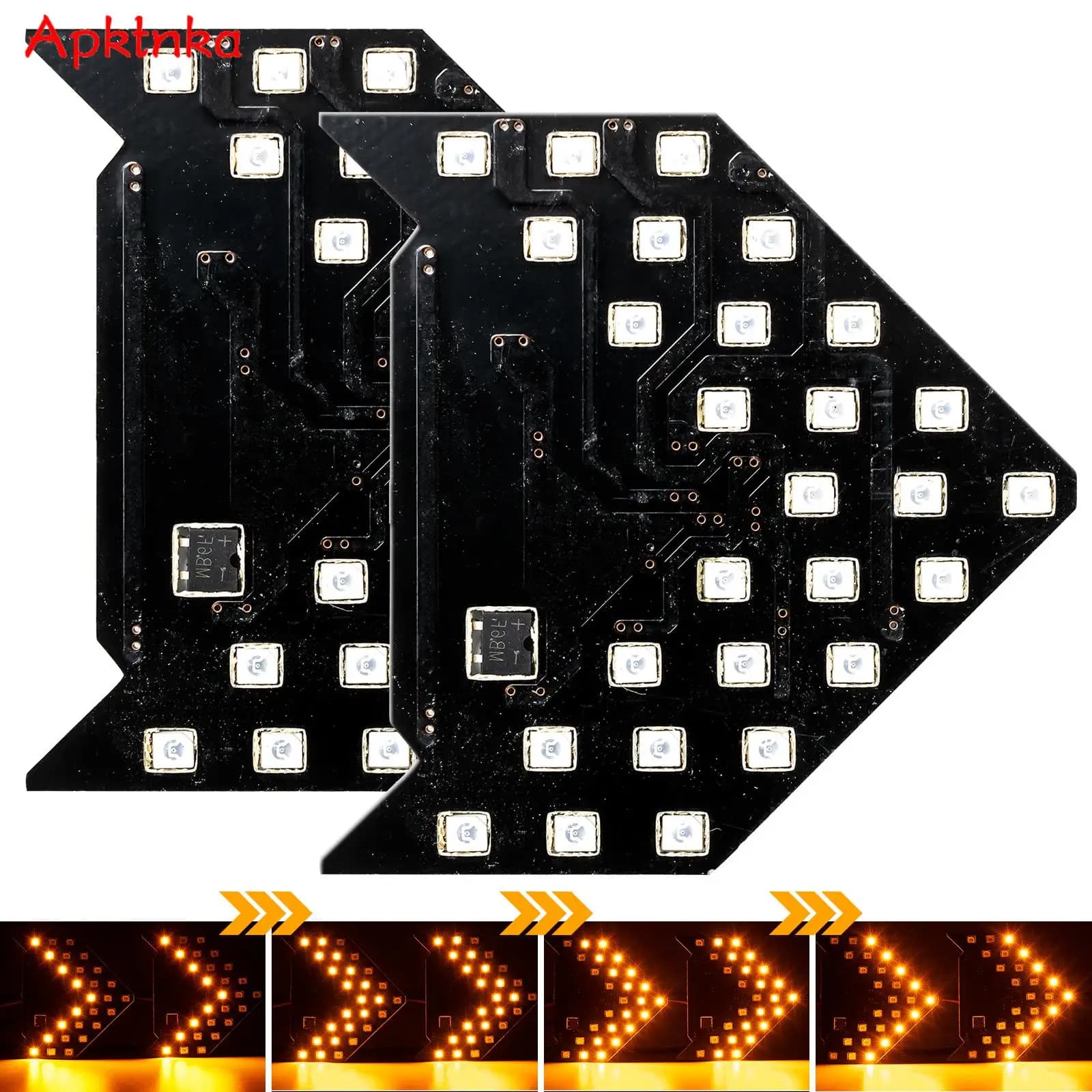 Universale 2x LED freccia indicatore di direzione 12V per camion auto specchietto retrovisore laterale indicatore ambra dinamico accessori per lo Styling della lampada