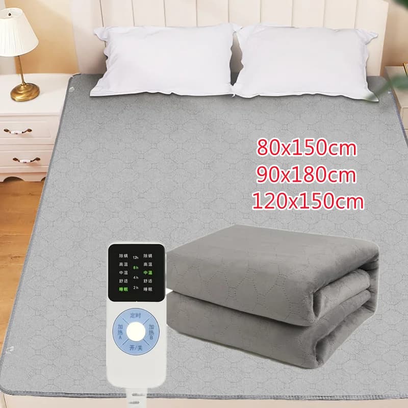 Coperta elettrica a controllo singolo Controllo della temperatura a 5 livelli Coperta riscaldata con timer intelligente Spegnimento automatico Tappetino invernale