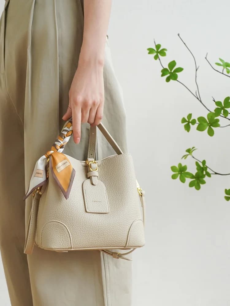 Minimalist Women's Bucket Bag Crossbody Handbag Single Shoulder Bag Soft PU Leather Urban Style Summer 2026 New