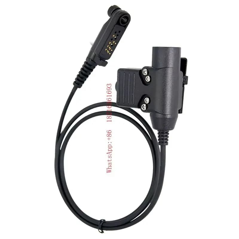 Adattatore per cuffie walkie-talkie standard Store 2055 con connettore 7.1, per cuffie tattiche/aeronautiche, con pulsante PTT U94 e interruttore trasmettitore