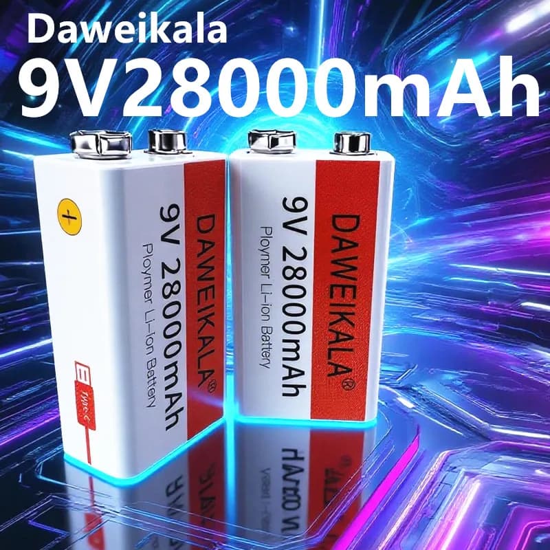 Confezione da 1-20 Batterie al Carbonio 9V per Microfoni Wireless, Pedali per Chitarra, Telecomandi Giocattolo, Rilevatori di Fumo