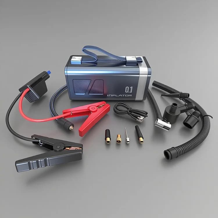 Avviatore di emergenza dell'aria R con compressore d'aria Avviatore di emergenza per batteria per auto portatile (6,0 gas/3,0 litri diesel), con 150 PSI