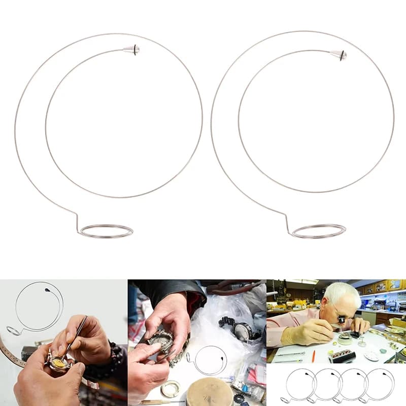 1Pc Filo di Acciaio Inossidabile Occhio Lente di Ingrandimento Supporto per Occhiali Riparazione Orologio Facile da Attaccare Lente di Ingrandimento Oculare Anello di Acciaio Accessori
