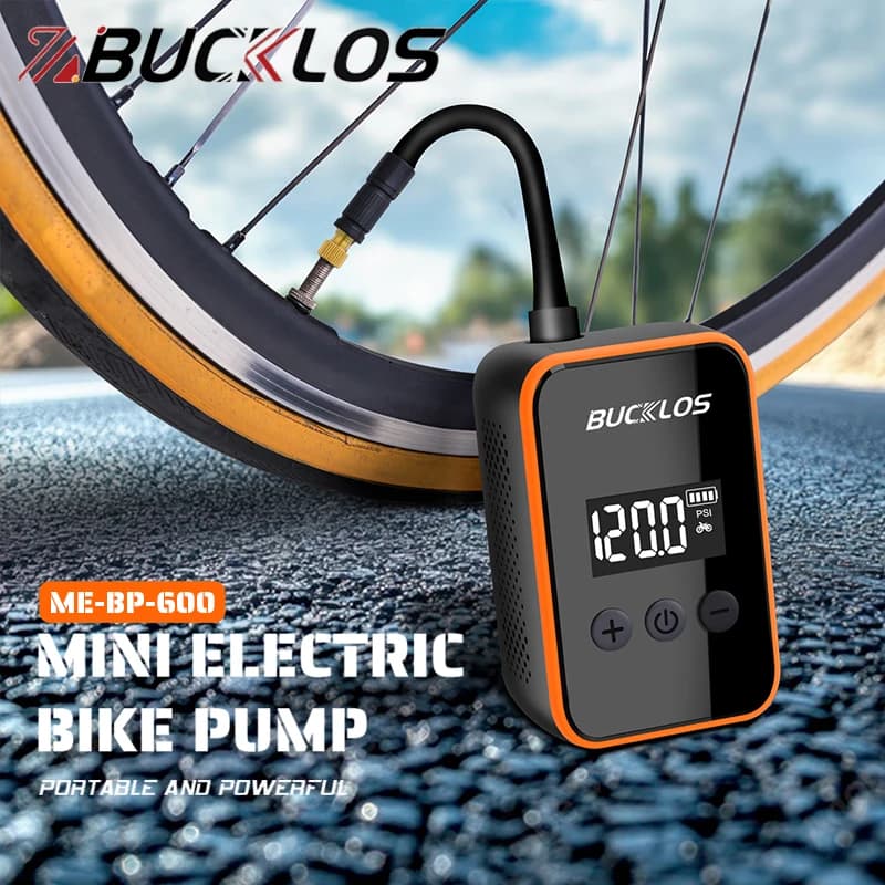 BUCKLOS Bici Mini Gonfiatore Elettrico per Pneumatici 150PSI Bici Mini Pompa di Aria Presta/Schrader Valvola Pompa di Aria per Bicicletta Portatile Strumenti di Ciclismo