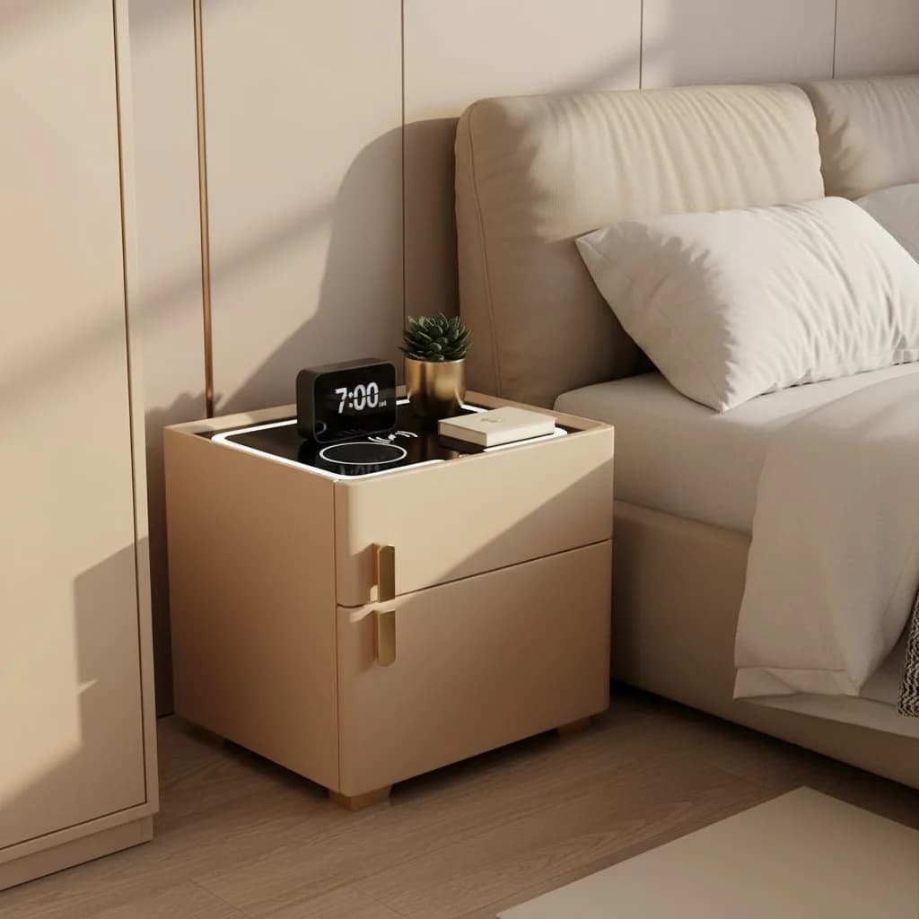 Comodino, cassaforte, piccolo armadietto intelligente creativo per la casa, armadietto, camera da letto di lusso e di alta gamma con armadietto con serratura