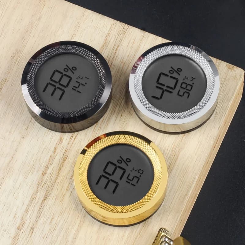 Mini Termoigrometro Digitale per Sigari, Misuratore di Temperatura per Umidificatori, Contenitori per Sigari, Incubatori, Chitarre