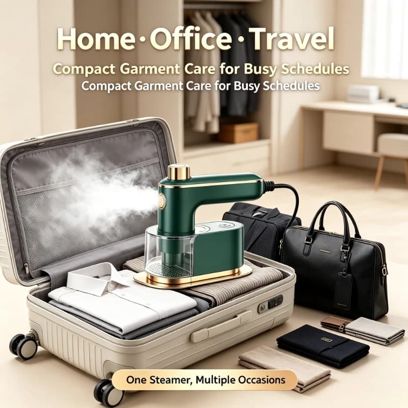 Mini Portable Clothes Iron Foldable Handheld Garment Steamer Lightweight Travel Carry-On Device for Trip Household