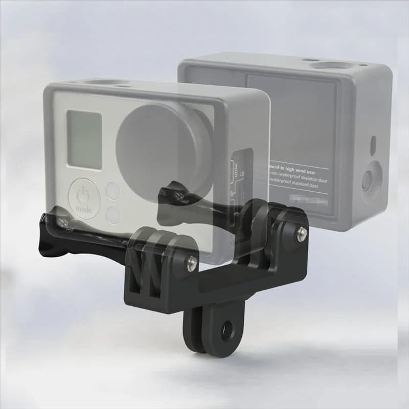 ABKN-Double Mounting Bracket Double Bracket Action Camera Handle Mount Adapter For Gopro Hero 11 10 9 For DJI Osmo Action Came