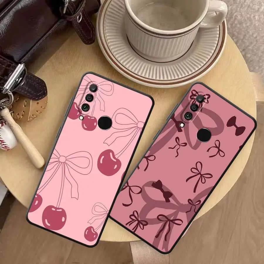 Custodia Red Cherry per Huawei P Smart 2019 P20 Lite 2018 P30 P20 Pro P20 P40 Lite Funda Cover per Telefono