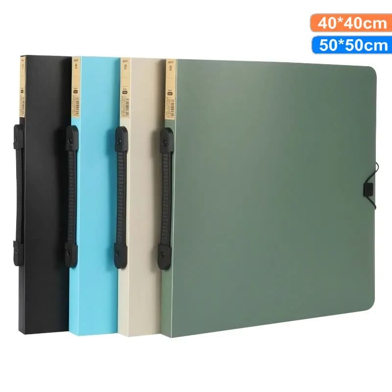 MoeTron Square Folder 50*50cm Drawing Portfolio Booklet Diamond Painting 40*40 Square Portafolio With Plastic Sleeves