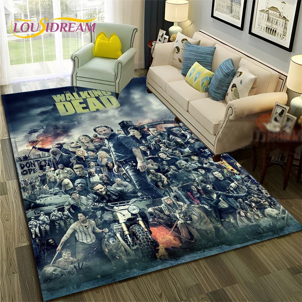 TWD The Walking Dead Rick Horror TV tappeto tappeto per la casa soggiorno camera da letto divano zerbino Decor, tappeto per bambini tappetino antiscivolo