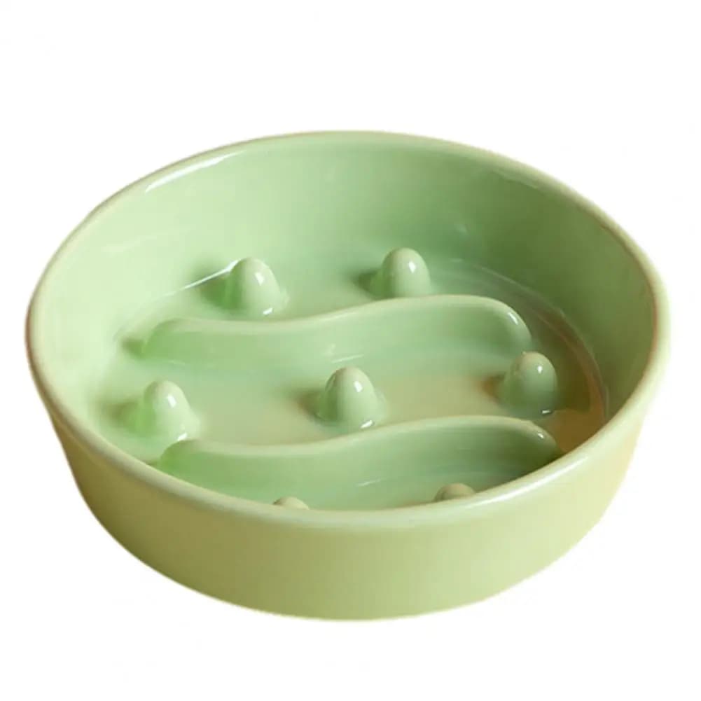 Anti-choke Dog Bowl Slow Feeder Bowl for Dogs Ceramic Slow Feeder Bowl for Pets Non-slip Anti-vomiting Dog Food Dish