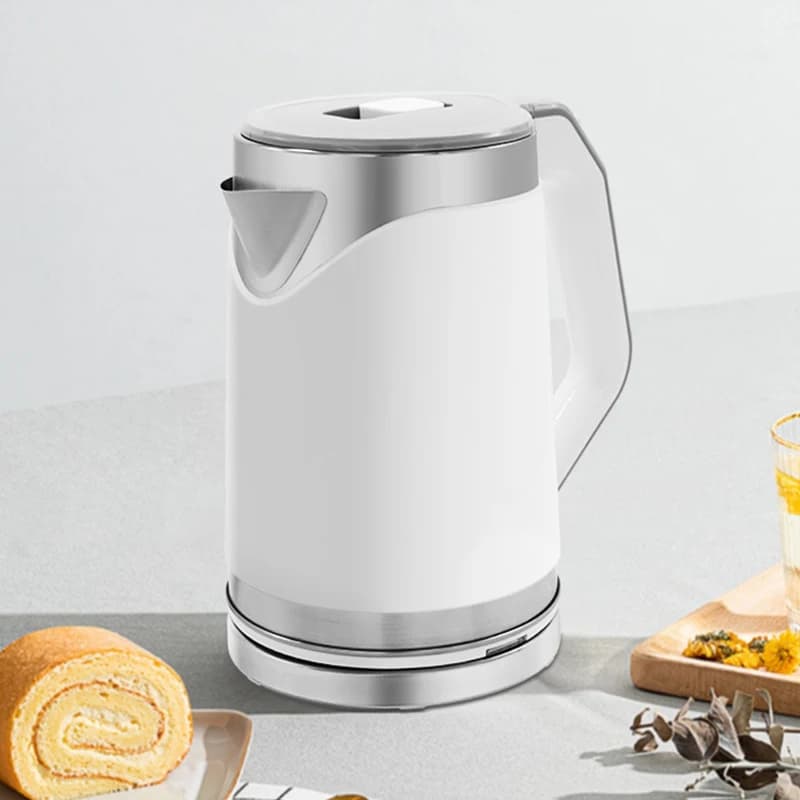 2 Liter Electric kettle Stainless steel hot water pot Quick heating appliance with double layer protection for home use
