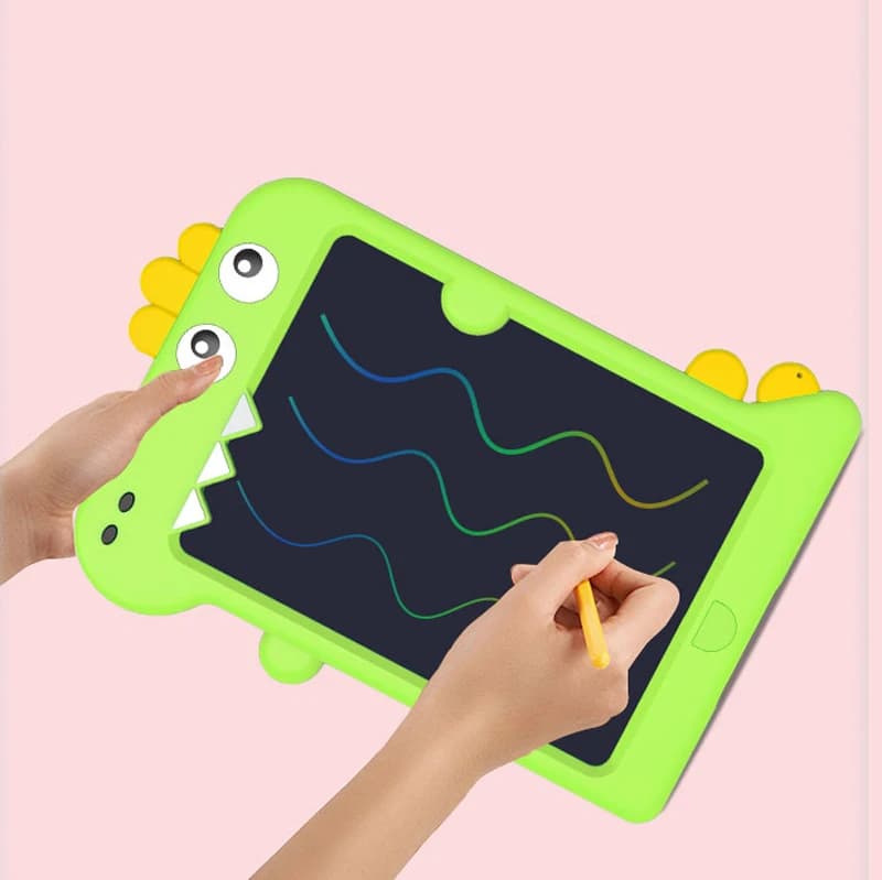 Tavoletta da scrittura LCD Giocattoli per bambini, Blocco da disegno per tavolo da disegno da 10,5 pollici Regali per bambini, Tavolo da disegno giocattolo dinosauro Natale L17