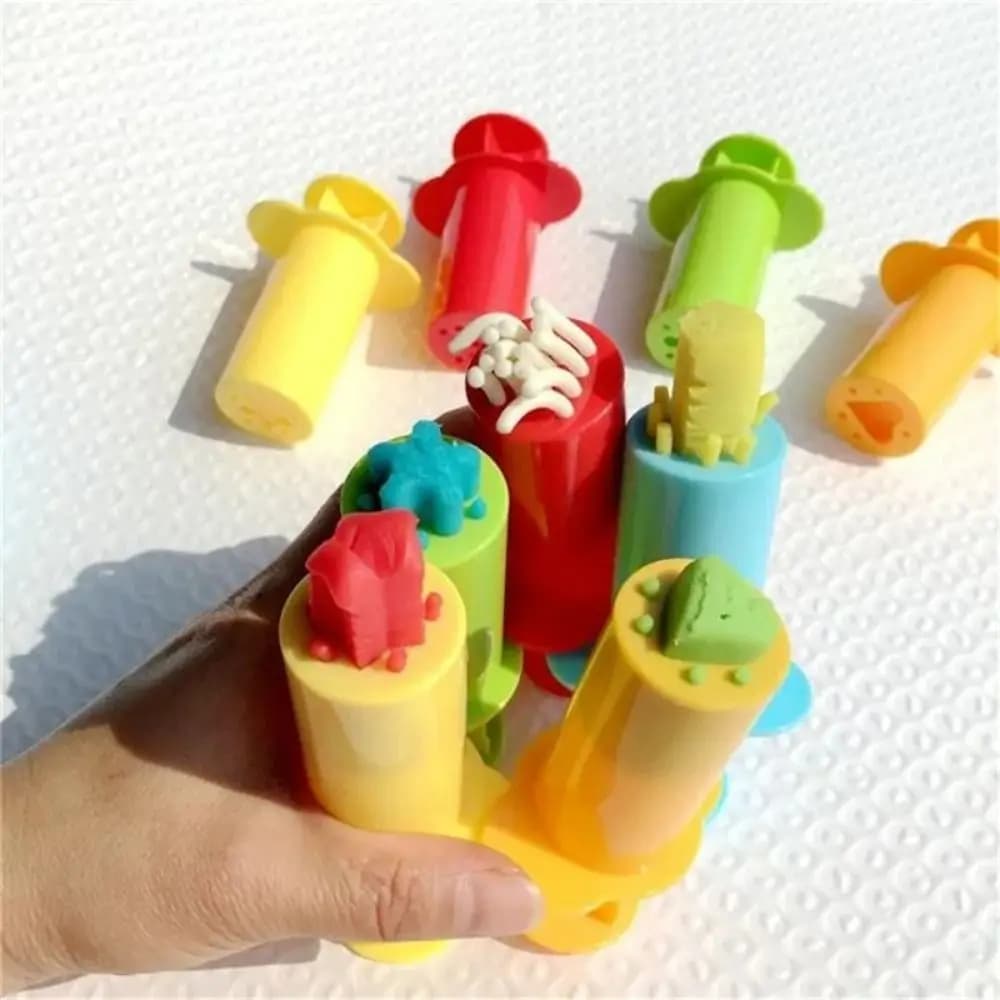 DIY Plasticine Mold Plastic Playdough Model Tool 3D Tool Kit 3D Plasticine Tools Clay Animals Model Playdough Set Clay Moulds