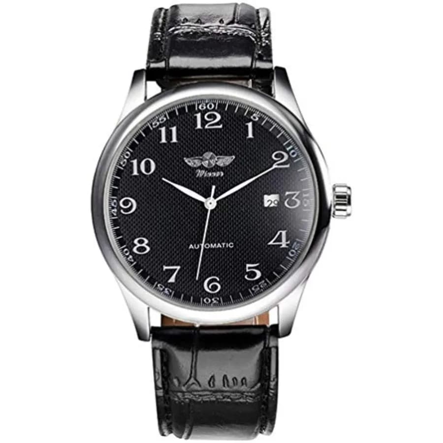 Orologio Meccanico Automatico da Uomo, Casual Business, Cinturino in Pelle, Impermeabile, Cronografo Sportivo