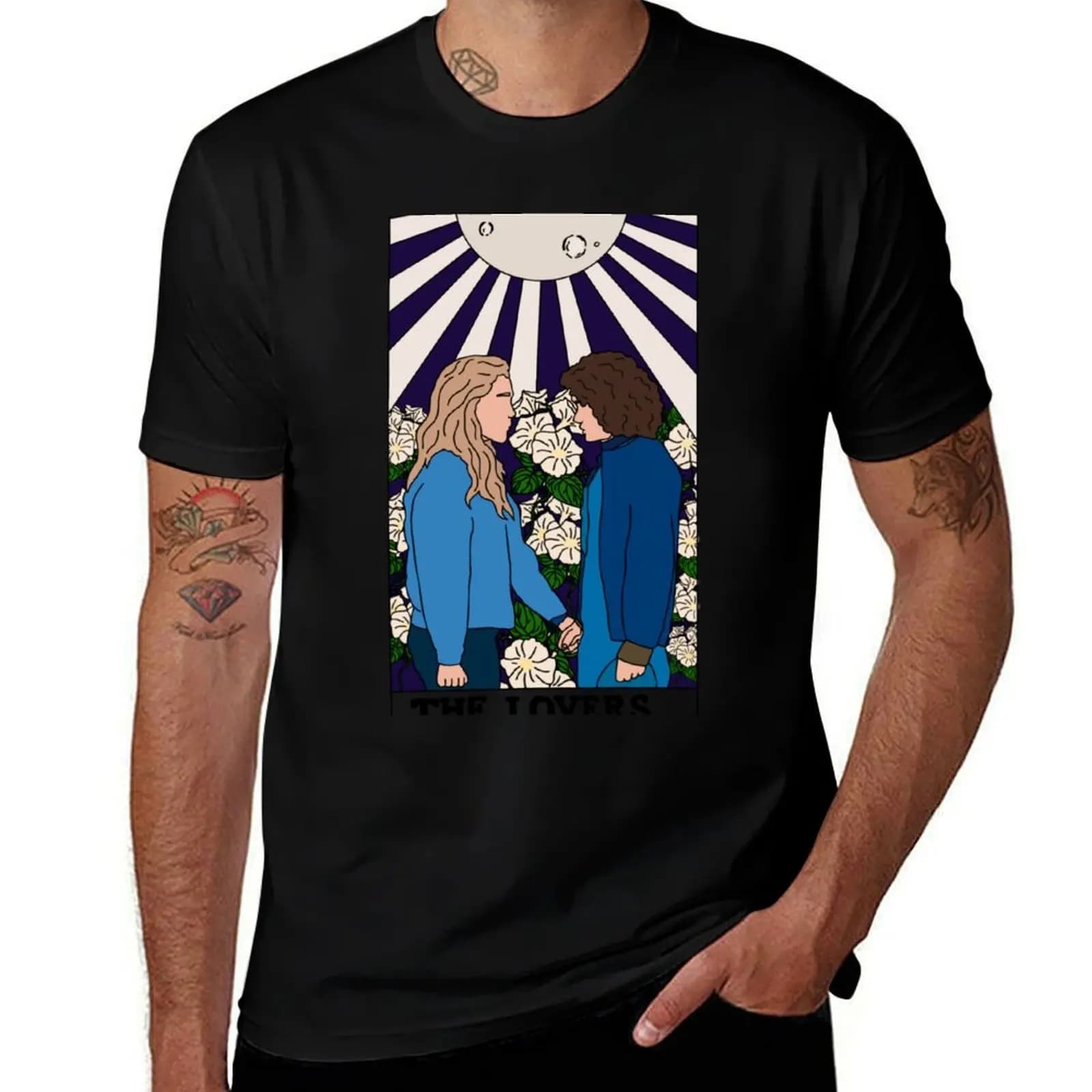 La carta dei Tarocchi degli innamorati Dani e Jamie - T-shirt The Haunting Of Bly Manor con stampa grafica casual