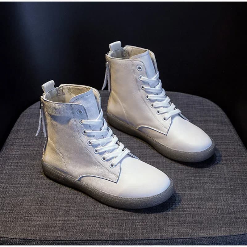 Scarpe alte stivali da donna primavera/autunno versatili stivaletti per donna inverno caldo scarpe da donna piatte con scarpe da donna
