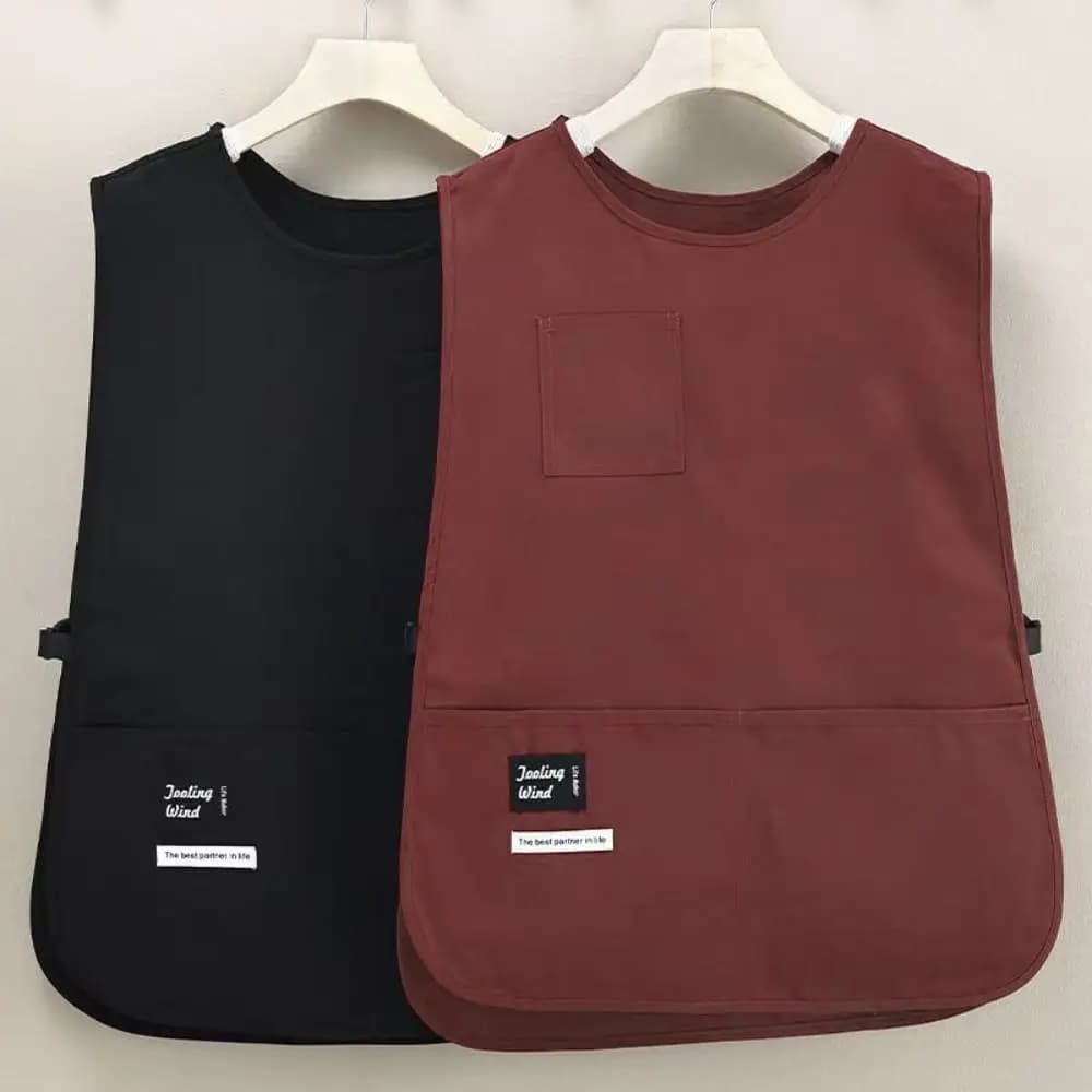 Waterproof Stain-Resistant Apron Nylon Vest Style Breathable Sleeved Apron Anti Dirty Multipurpose Kitchen Aprons