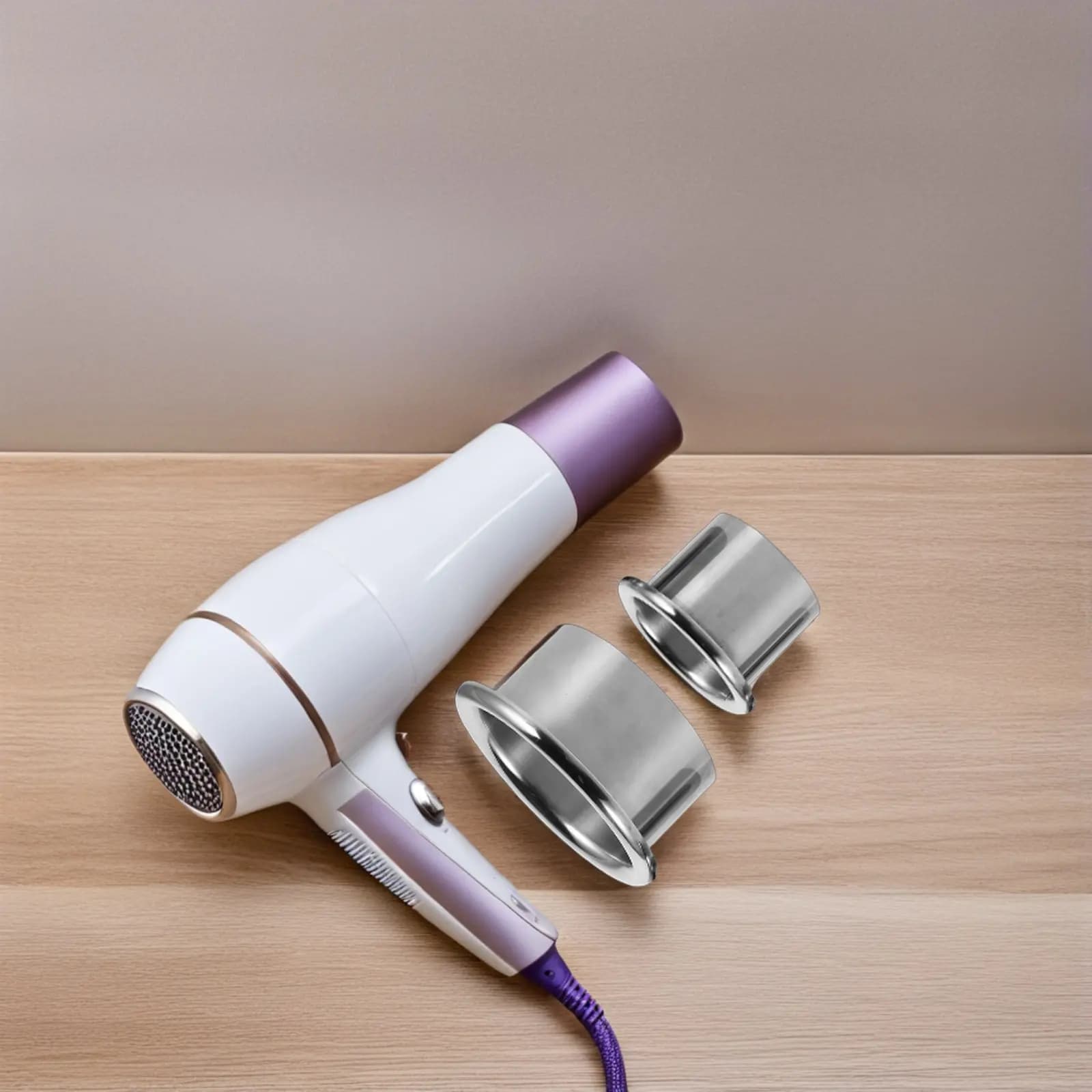 Set di 3 Supporti per Asciugacapelli in Acciaio Inox, Organizzatore da Bagno per Asciugacapelli, Supporto da Tavolo per Strumenti per Capelli
