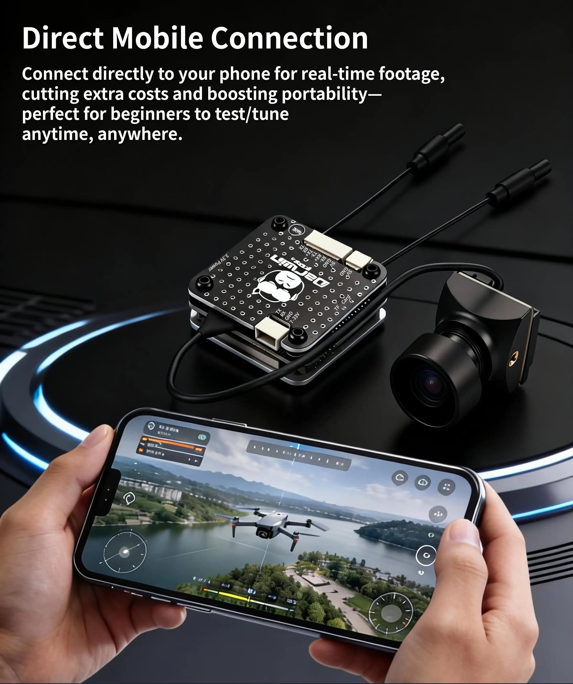 Sistema di trasmissione video digitale DarwinFPV HiLink HD VTX supporta 1080P/90FPS e 720P/120FPS per video cinematografici e senza rumore